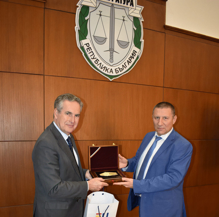 Acting Prosecutor General Borislav Sarafov talked with the Ambassador of the Kingdom of Spain to Bulgaria H.E. Alejandro Polanco