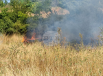 Пожар е горял край бургаския квартал Банево