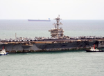 Rusty state of USS Abraham Lincoln after marathon deployment shocks observers