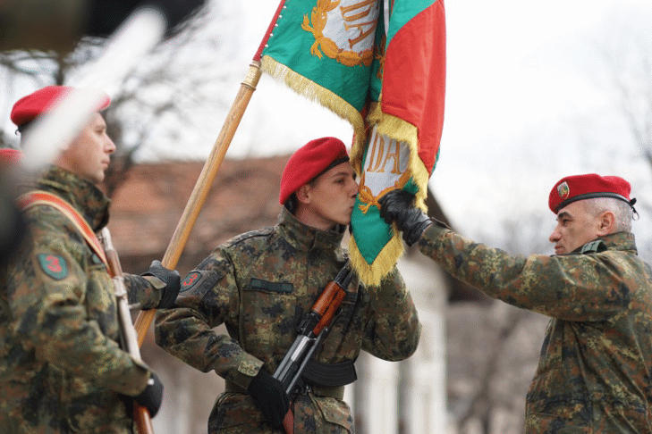Ритуал по полагане на военна клетва от новоназначени военнослужещи в 61-ва механизирана бригада