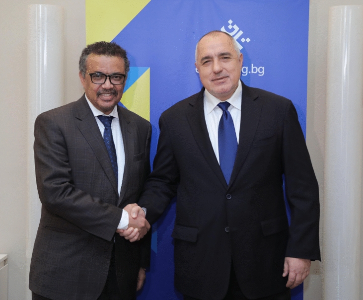 Министър-председателят Бойко Борисов се срещна с генералния директор на Световната здравна организация д-р Тедрос Гебрейесус