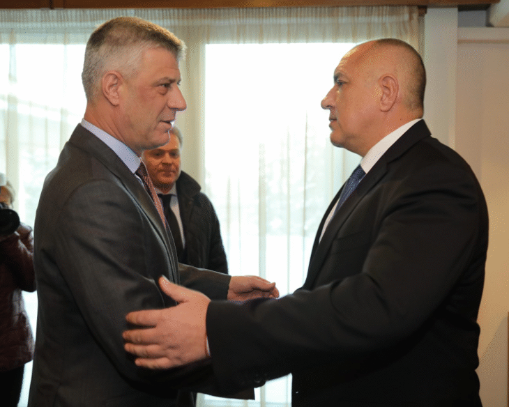 Министър-председателят Бойко Борисов разговаря с президента на Косово Хашим Тачи
