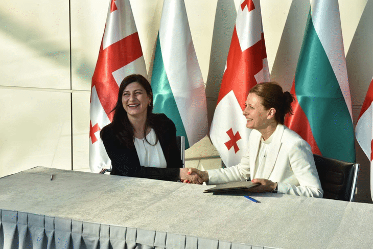 Съвместно изявление за сътрудничество подписаха председателите на комисиите по външна политика на Народното събрание и на грузинския парламент Джема Грозданова и София Кацарава
