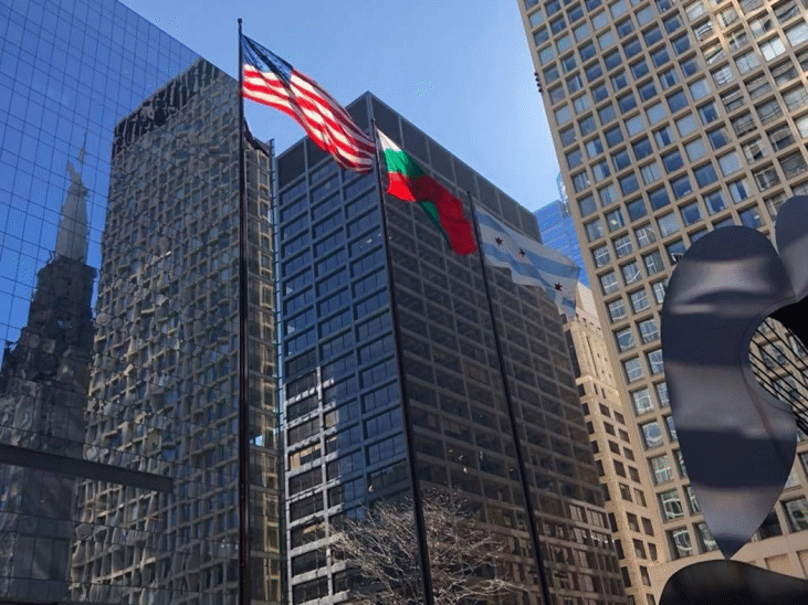 Георг Георгиев взе участие в тържественото издигане на българското знаме в Чикаго