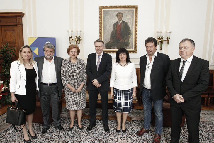 Председателят на Народното събрание Цвета Караянчева разговаря с генералния директор на Европейския съюз за радио и телевизия Ноел Къран