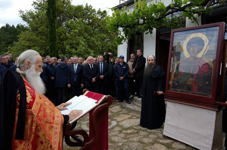 Премиерът Главчев и българската делегация участваха в празника на манастира „Св. Георги Зограф“ в Света гора