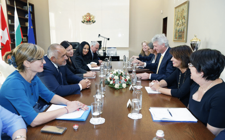 Премиерът Бойко Борисов разговаря с президента на Швейцария Дорис Лойтхард