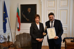 Oтличие „За правилна и богата българска реч в журналистиката“ за Кирил Вълчев