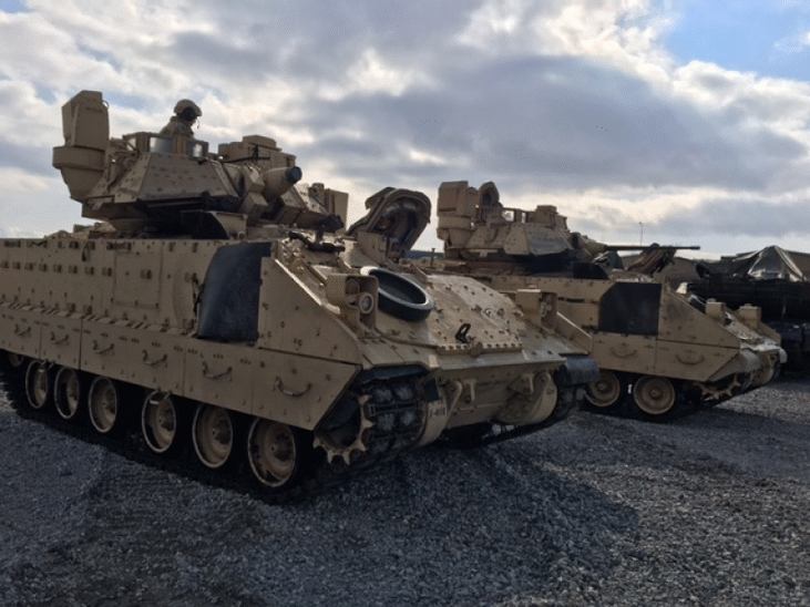 Бойна и спомагателна техника на Сухопътните войски на САЩ беше дислоцирана на полигон „Ново село“ в рамките на операция „Атлантическа решимост“