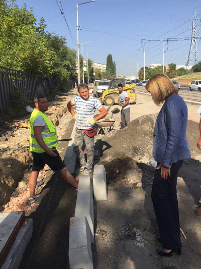 Възстановено е движението по южното локално платно на Северна скоростна тангента в участъка от бул."Рожен" до бъдещия пробив "Рожен"
