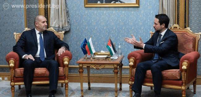 Румен Радев: България високо цени приноса на Йордания за деескалация на военния конфликт в Близкия изток и за укрепване на стабилността в региона