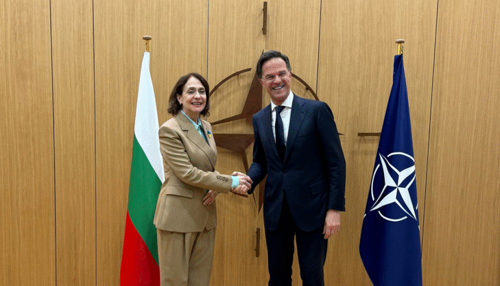 Министър Надежда Нейнски се срещна с генералния секретар на НАТО Марк Рюте