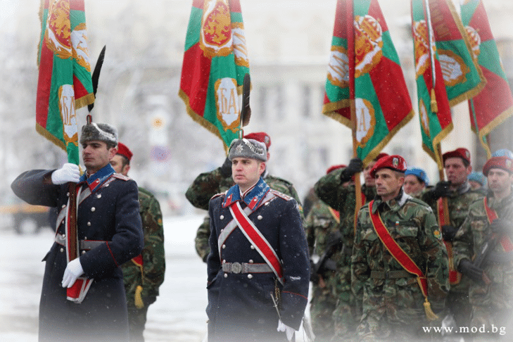 Водосвет на бойните знамена, флаговете и знамената-светини на Българската армия беше отслужен на Богоявление