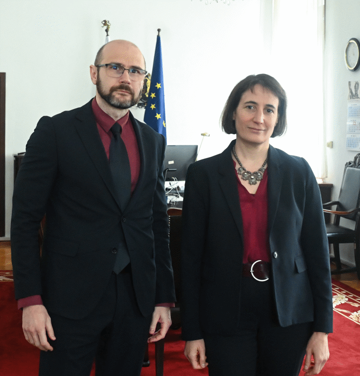 Министърът на правосъдието Андрей Янкулов разговаря с посланика на Франция Н. Пр. Мари Дюмулен