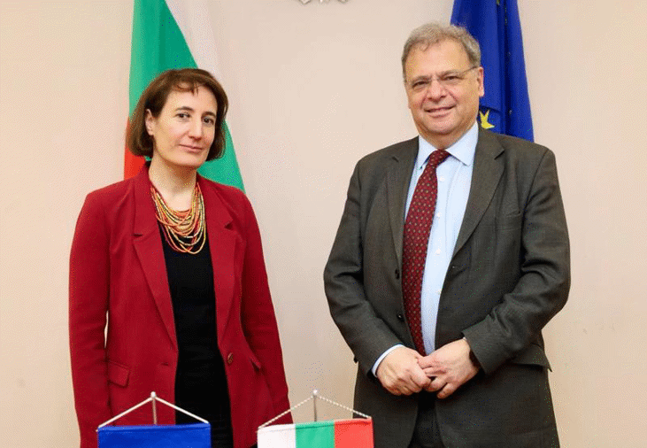 Министър Юлиян Попов се срещна с посланика на Франция Н. Пр. Мари Дюмулен