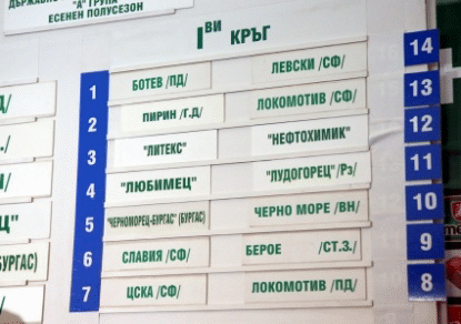 Програма на елитния шампионат за сезон 2013/14