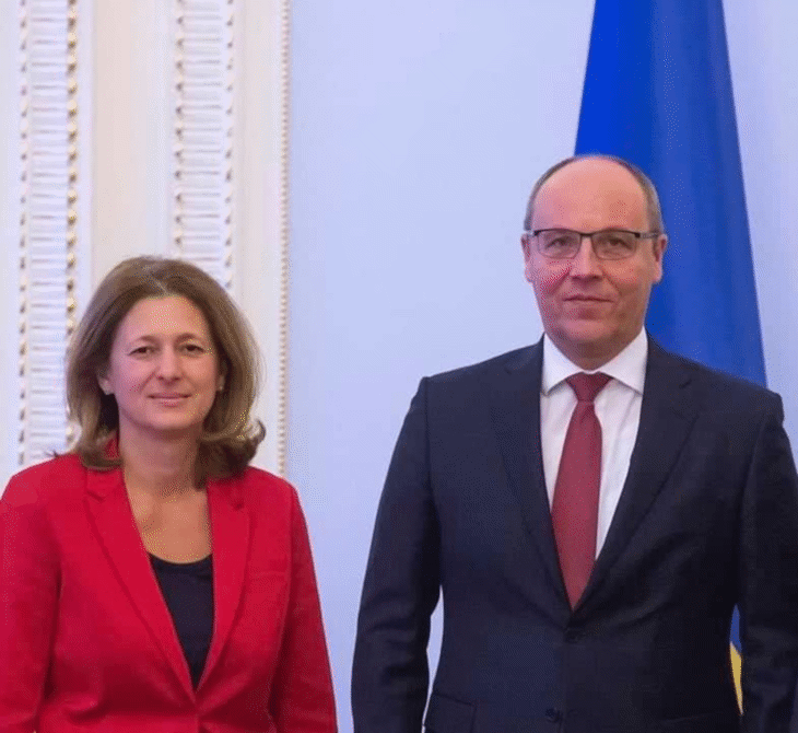 Докладчикът на Съвета на Европа за Украйна Джема Грозданова разговаря с председателя на Върховната Рада Андрей Паруби