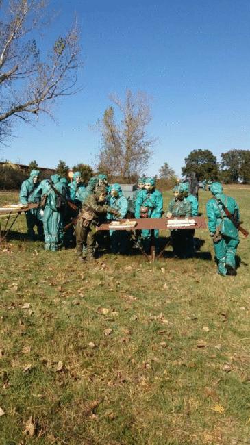 Специалистите по ядрена, химическа, биологическа защита и екология от Сухопътните войски провеждат полева подготовка