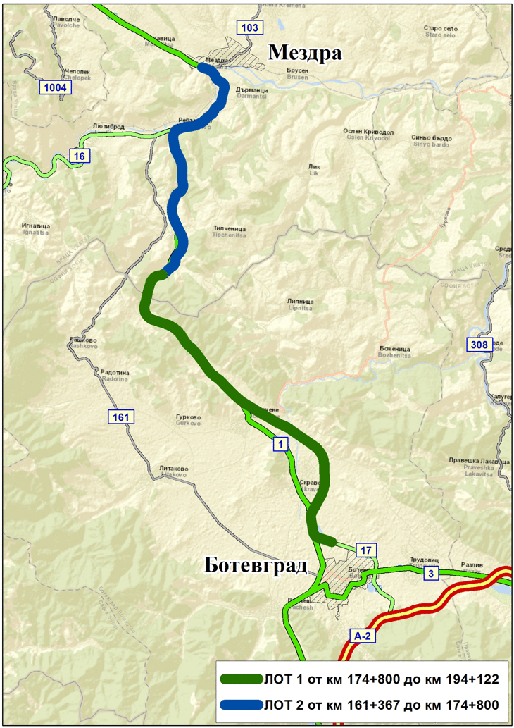 АПИ стартира търга за строителен надзор при изграждането на 33 км от път I-1 между Мездра и Ботевград