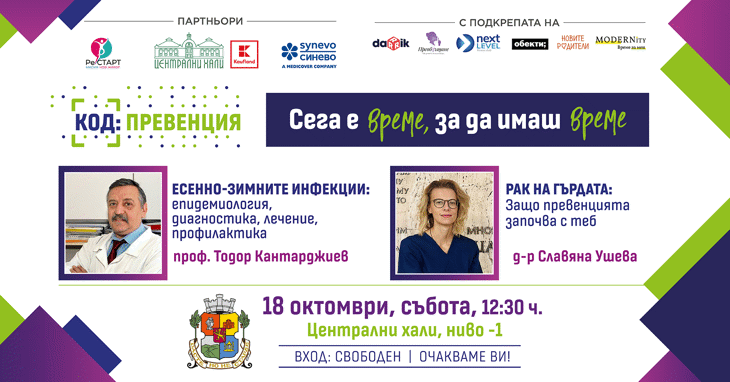 КОД: Превенция с 2 важни теми - как да останем здрави през грипния сезон и как да се възползваме от профилактика за рак на гърда
