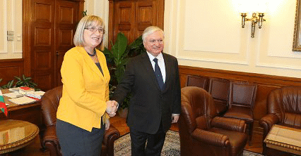 Възможностите за задълбочаване на контактите между парламентите на България и Армения бяха основен акцент в разговора на председателя на парламента Цецка Цачева с арменския външен министър Едвард Налбандян