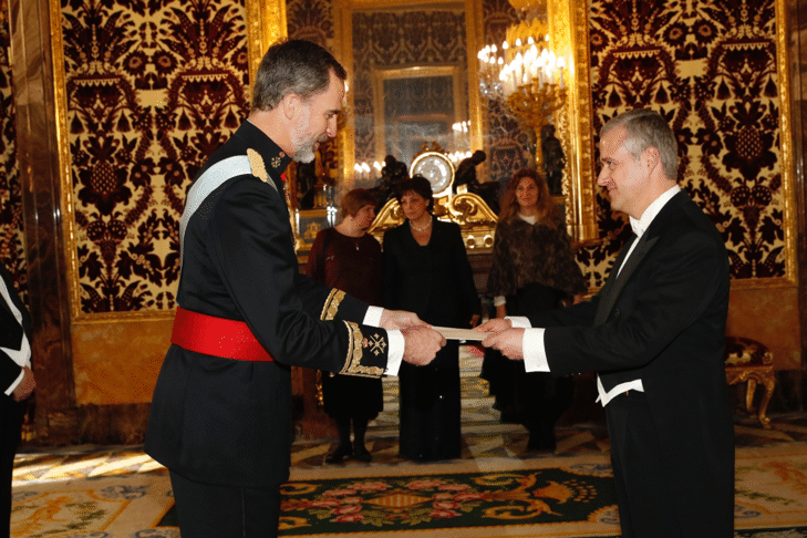 Посланик Иван Кондов връчи акредитивните си писма на крал Фелипе VI