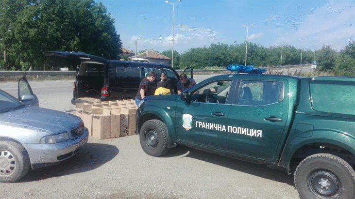 Гранични полицаи от ГПУ-Русе задържаха мъж с 10 500 кутии цигари без бандерол