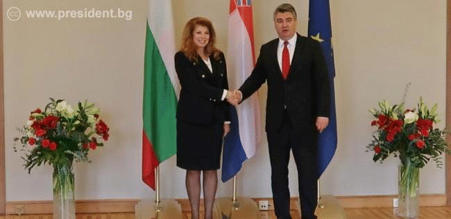 Вицепрезидентът Йотова се срещна в Загреб с хърватския президент Миланович