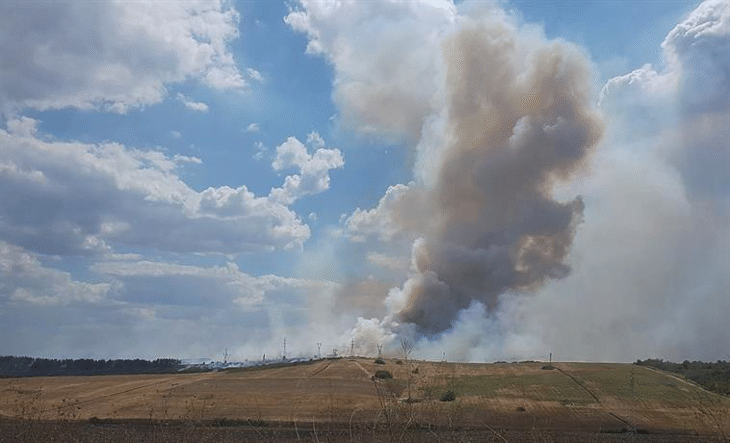 Пожар в района на хасковските села Филипово, Присадец, Маточина и Варник