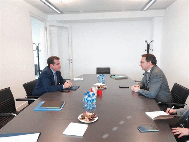 Среща на министър Даниел Митов с Атанасиос Плеврис, министър на миграцията и убежището на Република Гърция