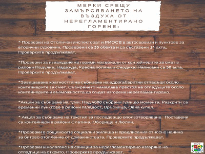 Продължават проверките с цел предотвратяване изгарянето на отпадъчни материали за отопление