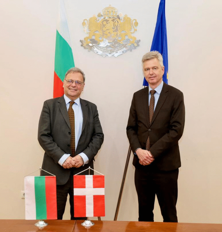 Министър Юлиян Попов се срещна с посланика на Дания Негово Превъзходителство Флеминг Стендер