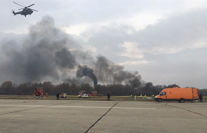 Учение на тема „Търсене и спасяване при авиационни произшествия и ликвидиране на произшествията от тях“ се провежда на територията на летище Чешнегирово