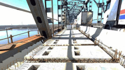 Подменени са всички стоманобетонни пътни панели в затворения за основен ремонт 320-метров участък на Дунав мост при Русе