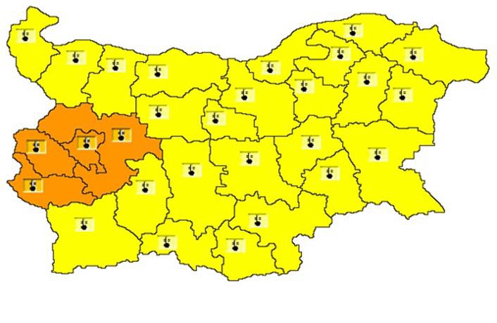 Информация от Националния щаб за зимната обстановка на територията на страната към 11.30 часа