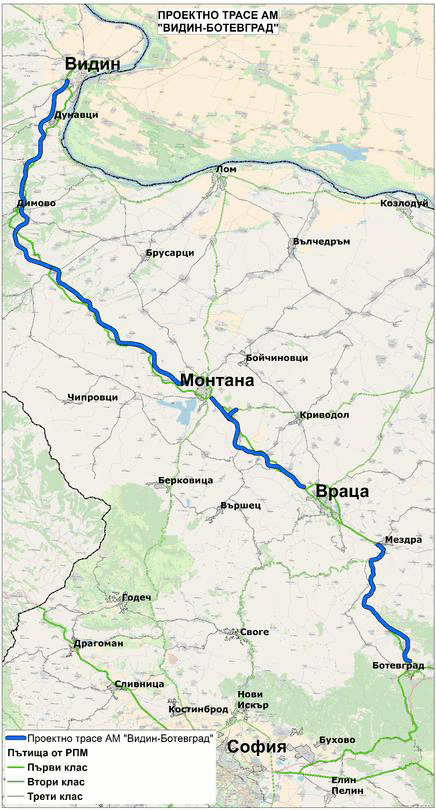 До края на 2020 г. ще бъде изградена съществена част от Видин - Ботевград