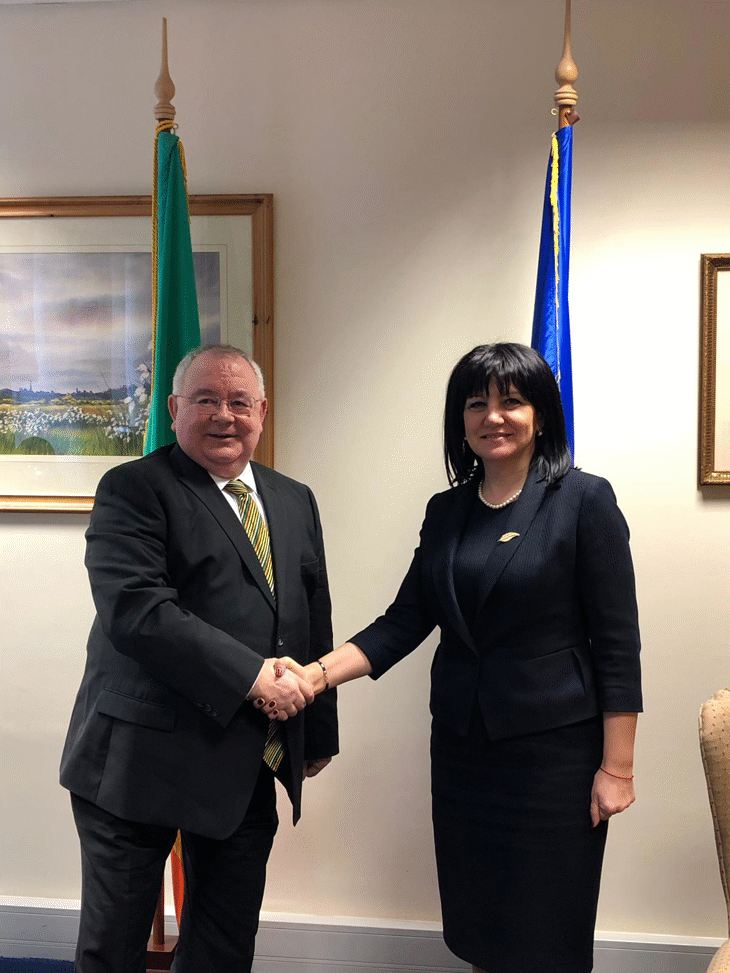 Възможностите за задълбочаване на парламентарното сътрудничество между България и Ирландия обсъдиха председателите на законодателните институции на двете страни