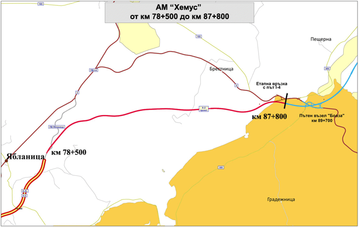 Утре се отварят ценовите оферти за строителството на близо 10 км от АМ „Хемус“ между Ябланица и Боаза