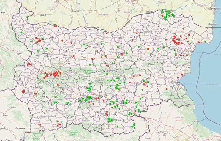 Картографирани са идентифицираните от РИОСВ терени, замърсени с отпадъци