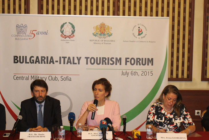 Министрите Николина Ангелкова и Дарио Франческини откриха Форум за туризъм България-Италия