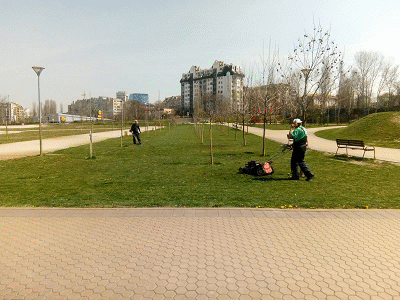 Косене на зелени площи и обработки срещу комари и кърлежи се изпълнява в паркове и градини на София