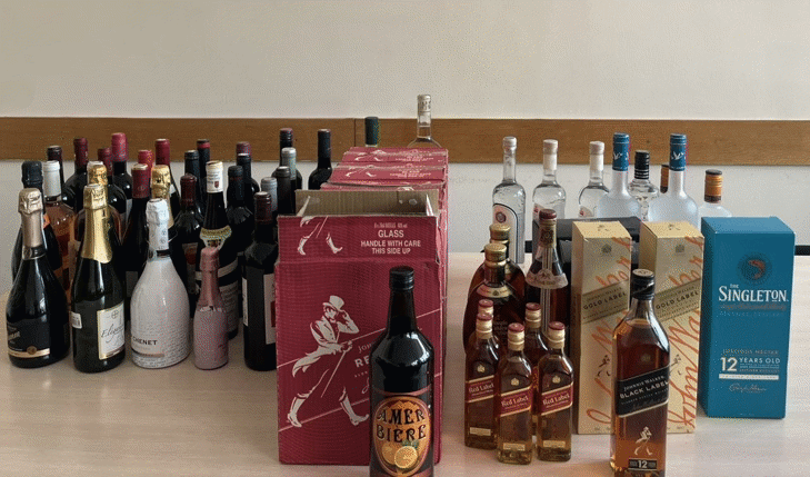 Голямо количество алкохол без бандерол е установено при проверка на лек автомобил на Калотина