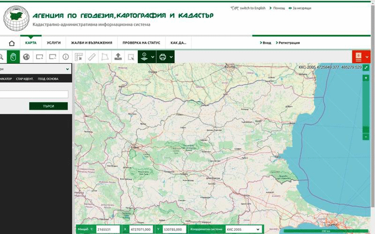 Временни прекъсвания на сайта на Агенцията по геодезия, картография и кадастър