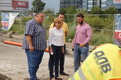 Кметът Йорданка Фандъкова провери ремонта на бул. “Христофор Колумб“