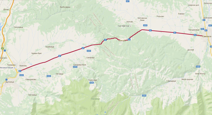 Около 20 млн. лв. от ОП „Региони в растеж“ ще бъдат инвестирани в рехабилитацията на 36 км от път II-62 Самоков - Дупница