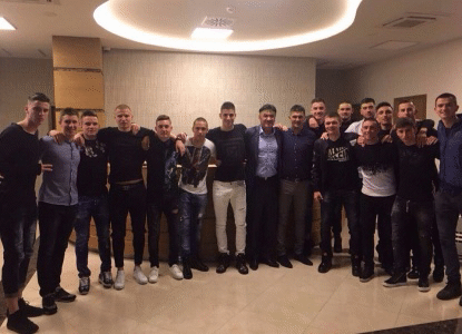 BFU President Mihaylov gathered the Under-19 players for a festive dinner
