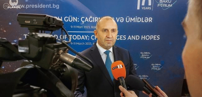 Президентът Радев: Откриването на офис на Азербайджанската държавна петролна компания в България укрепва двустранното сътрудничество в енергетиката