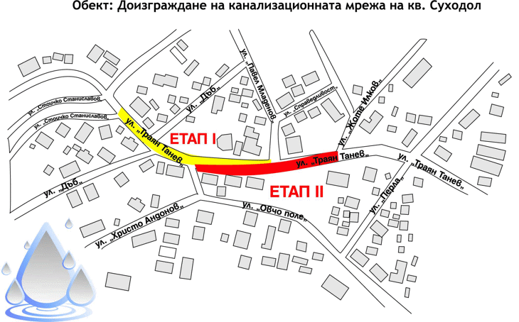 Стартират строително-монтажните дейности по проект "доизграждане на канализационна мрежа на кв. Суходол"