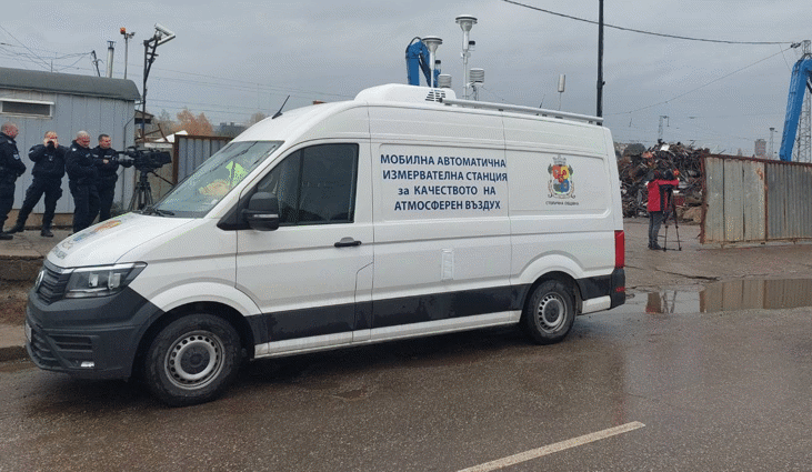 Столичната община постави мобилна станция за проверка на качеството на въздуха в района на бул.“Илиянци“ при жп гара София – север