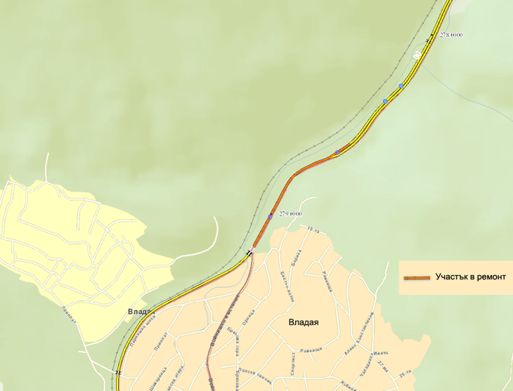 От утре започва ремонтът на 600 м от път I-1 София-Перник през Владая. Трафикът няма да се ограничава